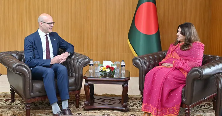 শামা ওবায়েদের সঙ্গে ড্যানিয়েল উলভেনের সৌজন্য সাক্ষাৎ